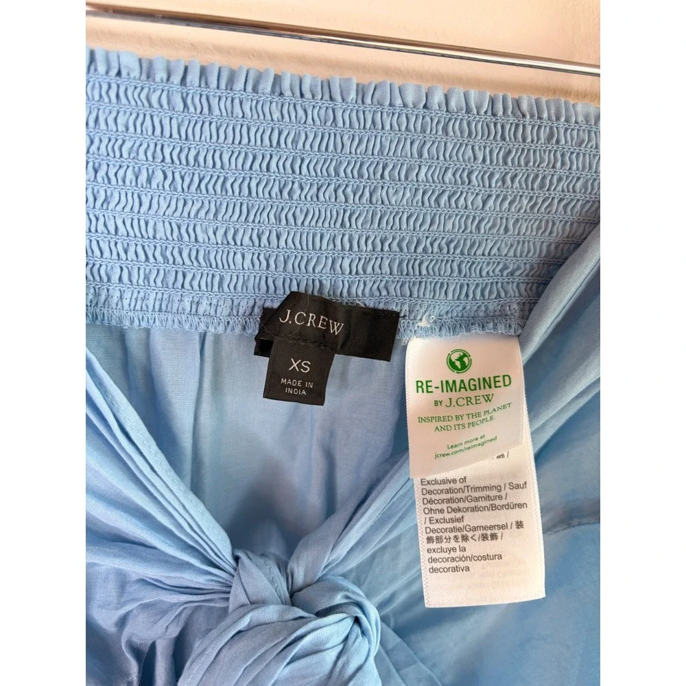 J. Crew Convertible Sarong 100% Cotton Light Blue Size XS